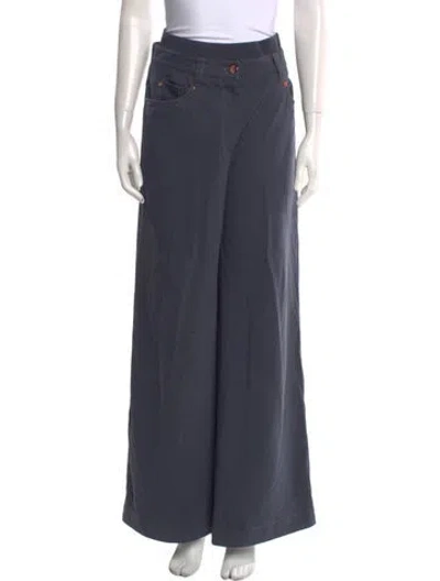 Pre-owned Brunello Cucinelli Wide Leg Pants In Blue