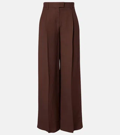 Brunello Cucinelli Wide-leg Pants In Brown