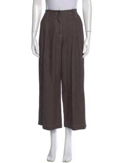 Pre-owned Brunello Cucinelli Wide Leg Pants In Brown