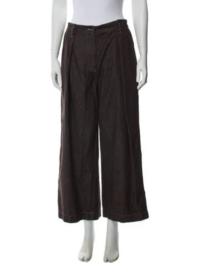 Pre-owned Brunello Cucinelli Wide Leg Pants In Brown