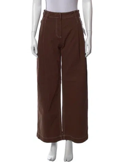 Pre-owned Brunello Cucinelli Wide Leg Pants In Brown