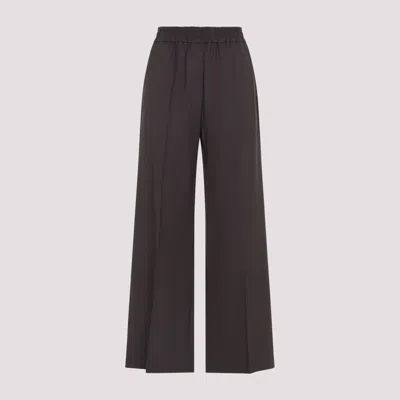 Brunello Cucinelli Elasticated-waist Pressed-crease Trousers In Brown