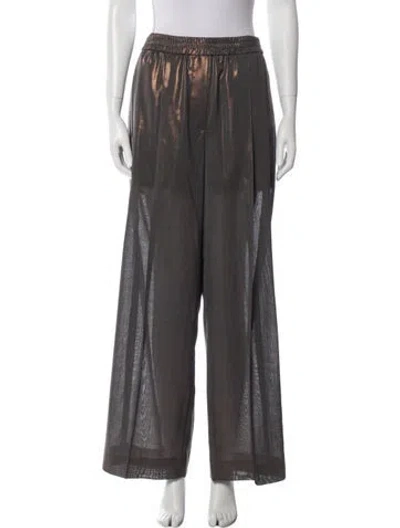 Pre-owned Brunello Cucinelli Wide Leg Pants In Gray