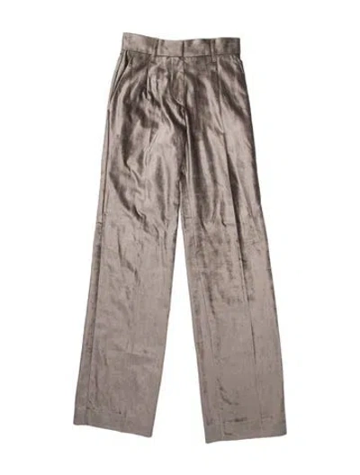 Pre-owned Brunello Cucinelli Wide Leg Pants In Gray