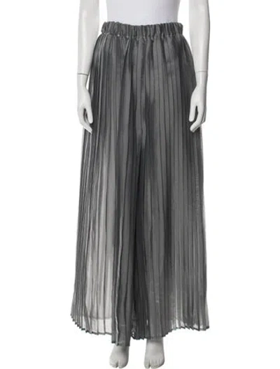Pre-owned Brunello Cucinelli Wide Leg Pants In Gray