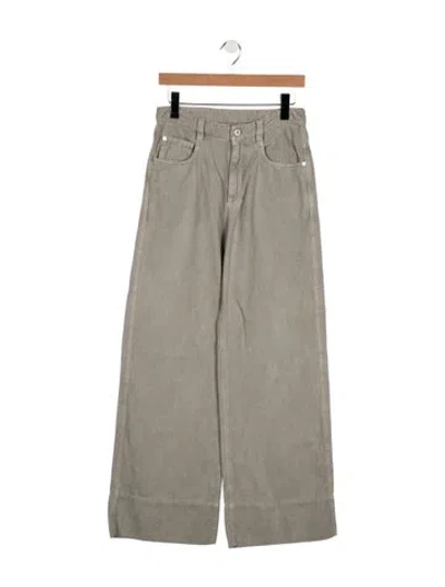 Pre-owned Brunello Cucinelli Wide Leg Pants In Gray