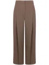 Brunello Cucinelli Wide Leg Pants In Brown In Brown