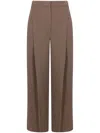 Brunello Cucinelli Wide Leg Pants In Brown In Brown