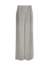 Brunello Cucinelli Wide Leg Pants In Naturale