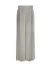Brunello Cucinelli Wide Leg Pants In Naturale