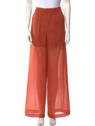 Pre-owned Brunello Cucinelli Wide Leg Pants In Orange