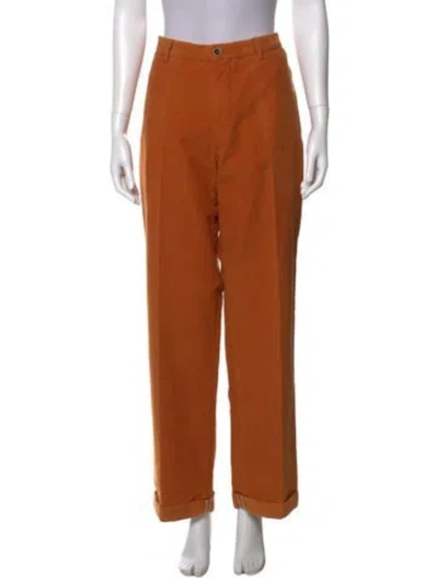 Pre-owned Brunello Cucinelli Wide Leg Pants In Orange