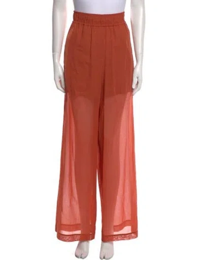 Pre-owned Brunello Cucinelli Wide Leg Pants W/ Tags In Orange