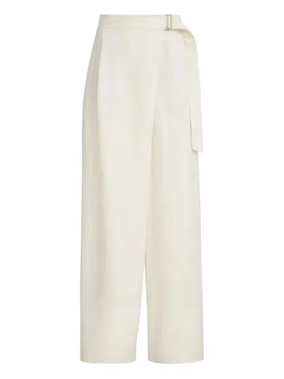 Brunello Cucinelli Wide Leg Pants In White