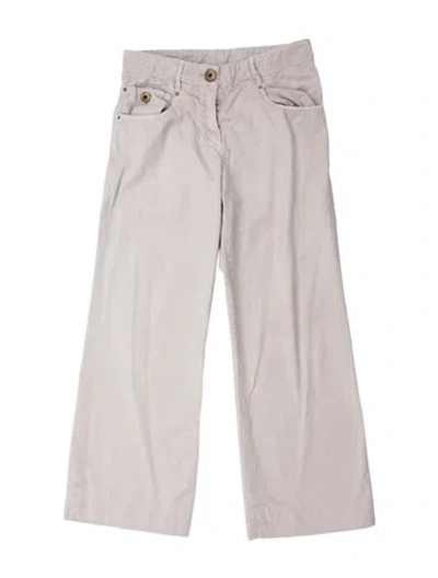 Pre-owned Brunello Cucinelli Wide Leg Pants In White