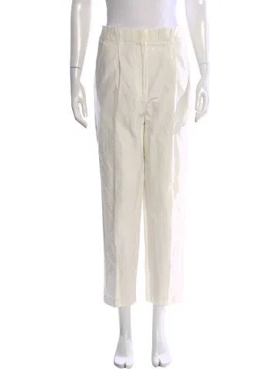 Pre-owned Brunello Cucinelli Wide Leg Pants In White