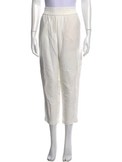 Pre-owned Brunello Cucinelli Wide Leg Pants In White