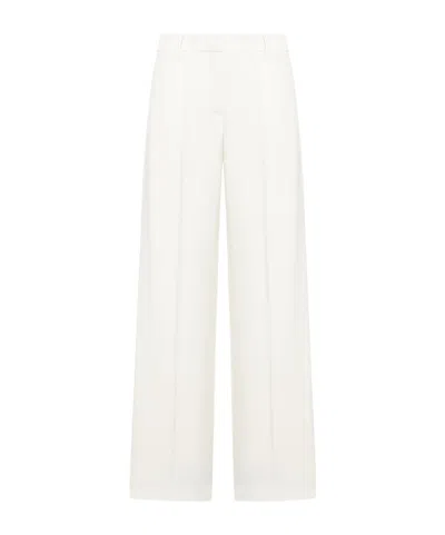 Brunello Cucinelli Monili Twill Wide-leg Pants In Beige