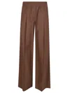 Brunello Cucinelli Wide-leg Trousers With Box Pleat Detail In Brown