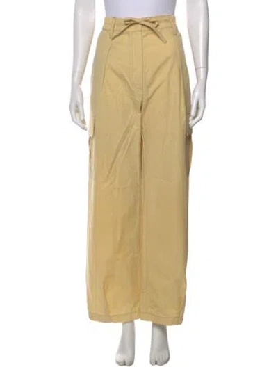 Pre-owned Brunello Cucinelli Wide Leg Pants In Yellow