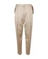 Brunello Cucinelli Wide-leg Plain Trousers In Nude