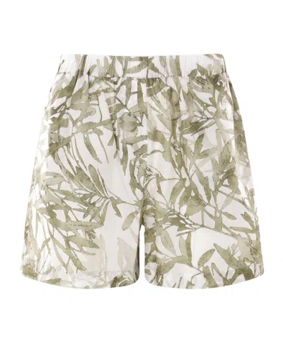 BRUNELLO CUCINELLI BRUNELLO CUCINELLI HERBARIUM PRINTED SHORTS