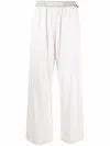 Brunello Cucinelli Wide-leg Track Pants In Nude & Neutrals