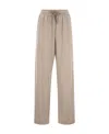 Brunello Cucinelli Wide-leg Sweatpants In Nude