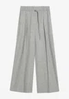 Brunello Cucinelli Wide-leg Tailored Pants In Gray