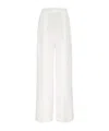 Brunello Cucinelli Pleated Canvas Wide-leg Pants In White