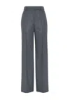 Brunello Cucinelli Wide-leg Tailored Trousers With Front Pleats In Blue