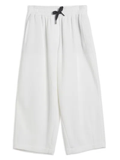 Brunello Cucinelli Kids' Wide-leg Track Pants In White