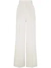 Brunello Cucinelli High-waisted Wide-leg Trousers With Concealed Fastening In Beige