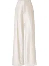 Brunello Cucinelli Shimmer-finish Wide-leg Trousers In Beige