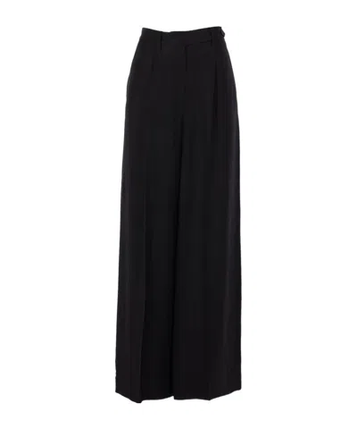 Brunello Cucinelli Wide Leg Trousers In Black