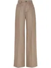 Brunello Cucinelli Hose Mit Weitem Bein In Braun