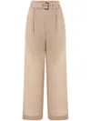 Brunello Cucinelli Relaxed Fit Trousers With Elasticated Waistband In Brown