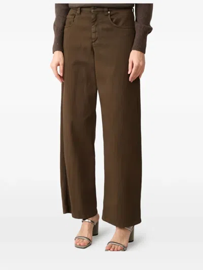 Brunello Cucinelli Wide-leg Trousers In Brown