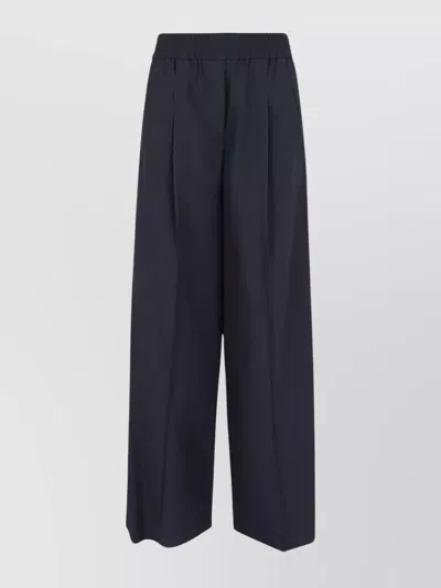 Brunello Cucinelli Wide Leg Trousers For A Luxe Look In Black