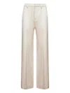 Brunello Cucinelli Satin Trousers In Neutral