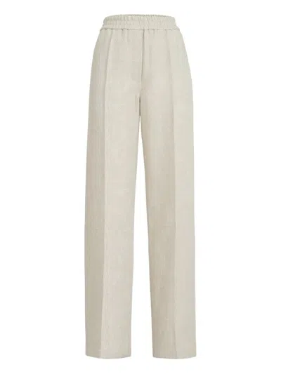 Brunello Cucinelli Wide Leg Trousers In Neutral