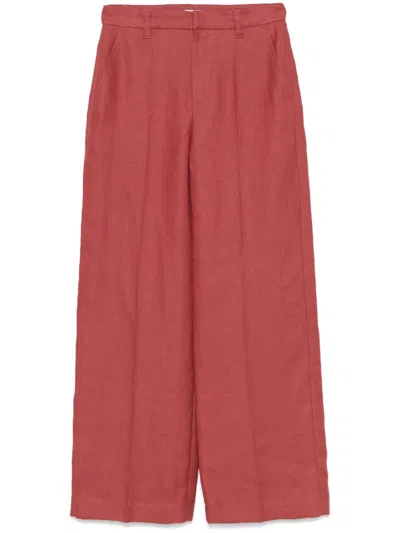 Brunello Cucinelli Wide-leg Trousers In Red