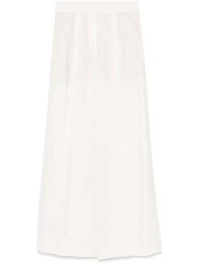 Brunello Cucinelli Wide-leg Trousers In White