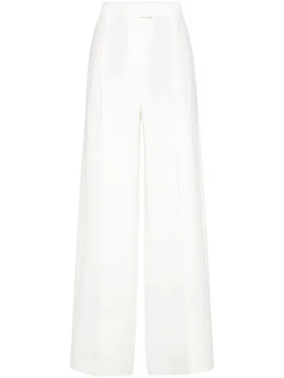 Brunello Cucinelli Wide Leg Trousers In White
