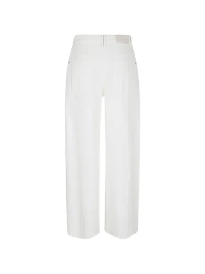 Brunello Cucinelli Wide-leg Trousers In White