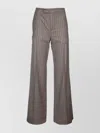 Brunello Cucinelli Wide Leg Trousers With Pinstripes And Belt Loops