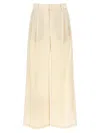 Brunello Cucinelli Wide-leg Trousers With Stretched Pleat In Multi
