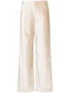 Brunello Cucinelli Wide-leg Velvet Trousers In Neutrals