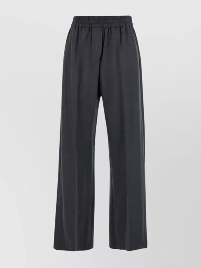 Brunello Cucinelli Wide-leg Wool Trousers With Pleat Details