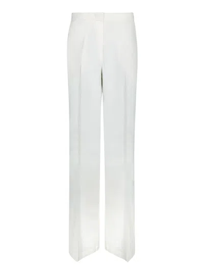 Brunello Cucinelli Wide Linen And Viscose Pants In White